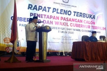 KPU Provinsi Jambi tetapkan Al Haris sebagai calon gubernur terpilih