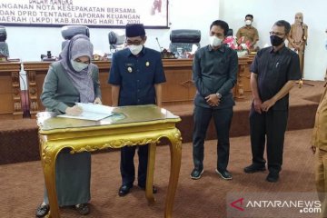 DPRD Batanghari Paripurna penandatanganan LKPD tahun 2020