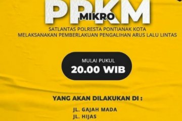 Dukung PPKM, Polresta Pontianak akan alihkan arus lalu-lintas