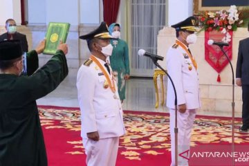 Presiden Jokowi lantik Gubernur-Wagub Sulawesi Tengah 2021-2024