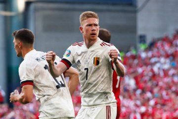 De Bruyne, Hazard terancam absen dalam perempat final Euro 2020