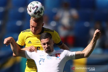 Piala Eropa : Swedia vs Slovakia 0-0 di babak pertama