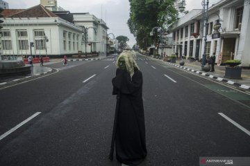 Penutupan jalan di Bandung