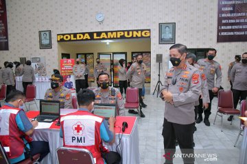 Polda Lampung siap melaksanakan vaksinasi massal di 345 lokasi