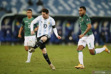 Dua gol Messi bantu Argentina hancurkan Bolivia 4-1