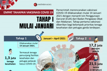 Empat tahapan vaksinasi COVID-19, tahap pertama mulai Januari