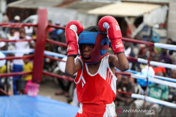 Potret petinju cilik di Nigeria