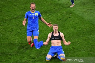 Gol dramatis babak tambahan pastikan Ukraina kalahkan 10 pemain Swedia