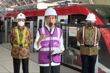 Presiden Jokowi: Pembangunan LRT Jabodebek telah mencapai 84,7  persen