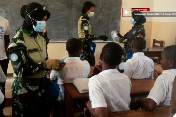Wanita TNI sebar perdamaian di Kongo melalui edukasi dan permainan