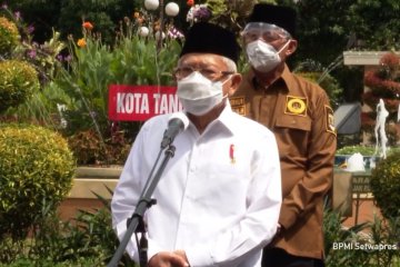 Wapres targetkan Kota Tangerang vaksinasi 15 ribu orang per hari