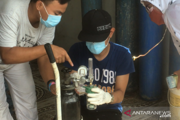 Warga mulai sulit cari tabung oksigen baru di Jakarta Utara
