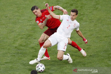 Euro 2020 : Babak pertama berakhir, Spanyol unggul 1-0 atas Swiss