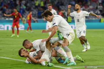 Taklukkan Belgia 2-1, Italia ke semifinal Euro 2020 hadapi Spanyol