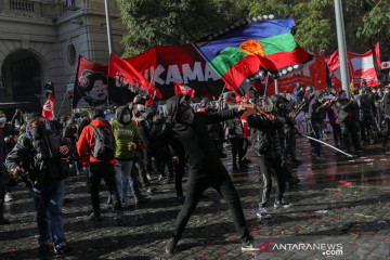 Demonstrasi saat perancangan konstitusi baru Republik Chile
