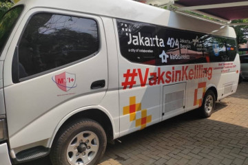 Mobil vaksin keliling layani 100 warga di Ciracas