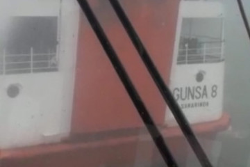 Kapal Ferry Gunsa 8 terbakar di perairan Sungsang