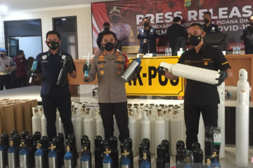 Polrestro Jakpus tangkap distributor yang mainkan harga tabung oksigen