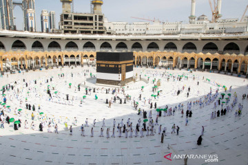 Suasana Masjidil Haram jelang puncak ibadah haji