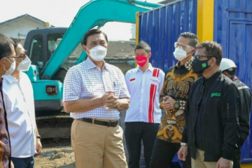 Luhut kunjungi Rumah Oksigen, pusat isolasi milik Kadin dan GoTo