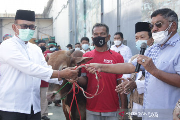 Ditjenpas serahkan sapi kurban Menkumham ke Lapas Cipinang