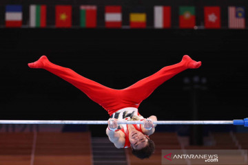 Sesi latihan Senam Artistik Olimpiade Tokyo 2020