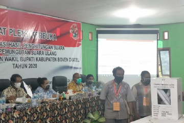 Lebih 200 anggota TNI-Polri amankan pleno rekap PSU Boven Digoel