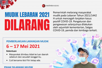 Mudik Lebaran 2021 dilarang