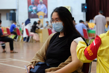 Polda Lampung menggelar lagi vaksinasi di GSG Unila