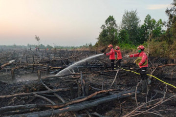 PT RHM kerahkan helikopter bom air atasi karhutla di Desa Muara Medak