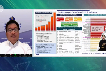 Jumlah daerah zona merah bertambah menjadi 96 kabupaten/kota