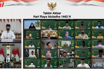 Takbiran virtual, Jokowi ingatkan pesan pengorbanan