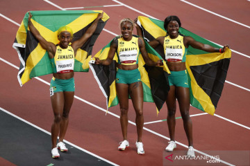Atlet Jamaika sapu bersih medali nomor lari 100m putri Olimpiade Tokyo 2020