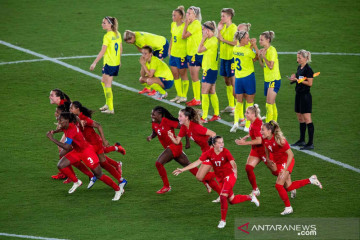 Menang adu penalti lawan Swedia, Kanada raih emas sepak bola putri