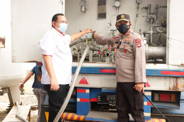 Polda Lampung salurkan oksigen gratis untuk masyarakat