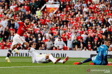 Liga Inggris: Babak pertama usai Manchester United unggul 1-0 atas Leeds United