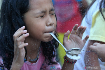 Warga menggelar lomba jelang HUT Kemerdekaan Indonesia