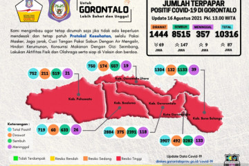 Tambahan kasus baru COVID-19 di Gorontalo masih tinggi