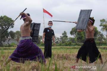 Pertunjukan peresean daring meriahkan HUT ke-76 RI digelar di Lombok