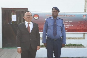 Kapolda dan Wali Kota Vanimo, PNG memberi selamat HUT Ke-76 RI