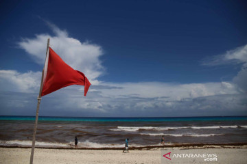 Peringatan dini Badai Grace di Cancun, Meksiko