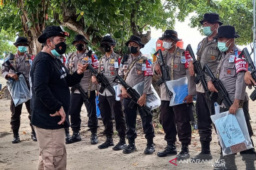 FPU Garuda Bhayangkara Polri menuju pembaretan di Tegal Mas Lampung