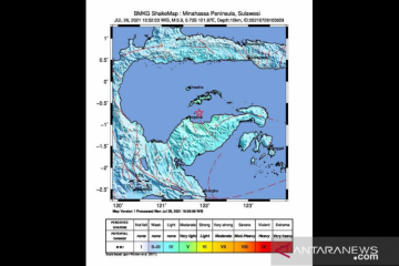 Gempa 5,2M Bolaemo akibat subduksi Lempeng Laut Sulawesi