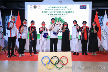 Kontingen Indonesia untuk Olimpiade Tokyo dapat apresiasi dari Gojek