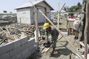 Pembangunan rumah terdampak banjir luapan sungai Citarum