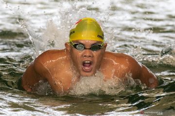 Latihan Atlet Renang NPC Sumsel