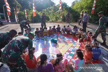 Satgas Pamtas tanamkan nasionalisme bagi anak-anak di perbatasan