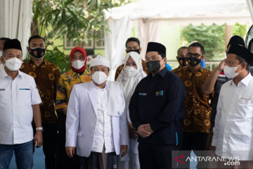 Menteri Erick apresiasi upaya BRI vaksinasi 3.000 santri di Cirebon