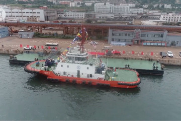 Kapal tunda bertenaga listrik jalani operasi uji coba di China timur