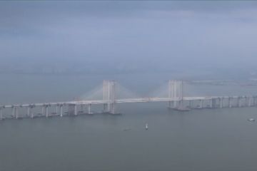 Jembatan lintas laut Teluk Quanzhou berhasil tersambung
